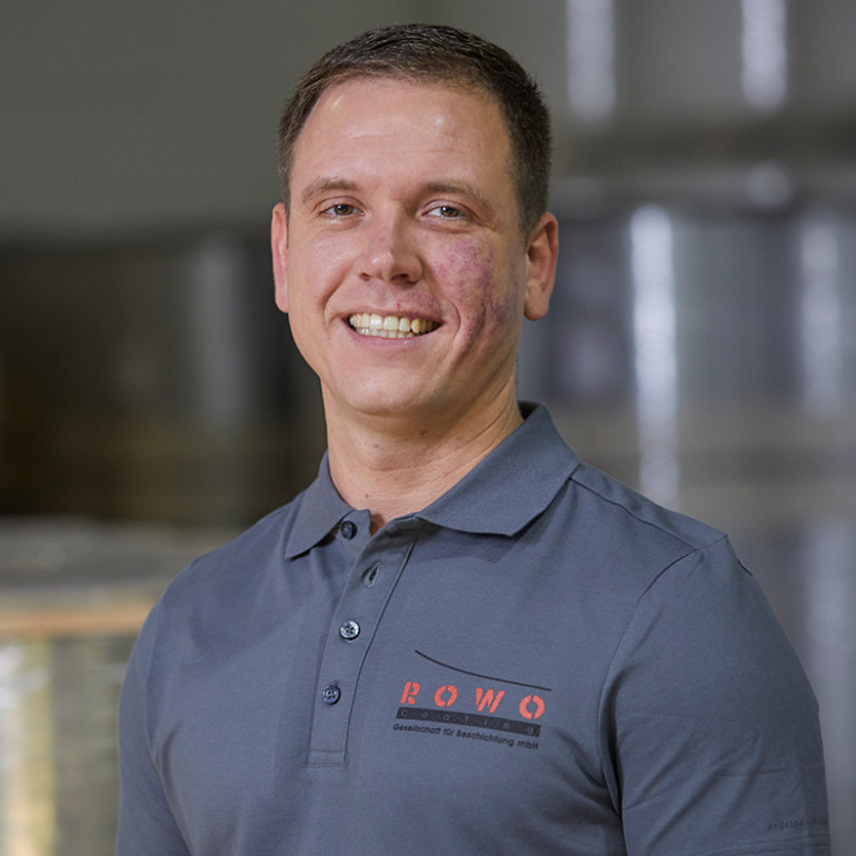 Mark Grimm im Team von ROWO Coating, Organisation Vakuumbeschichtung und Konfektionierung flexibler Substrate