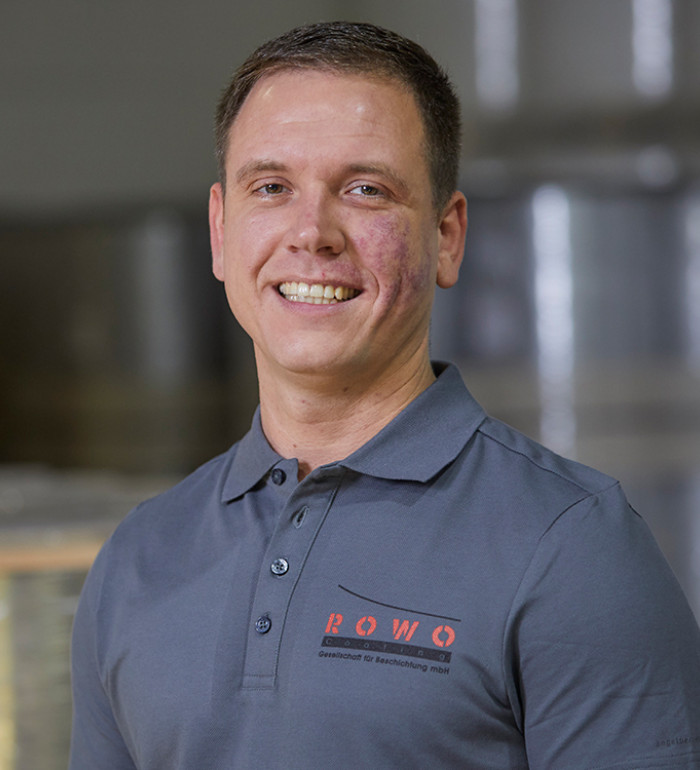 Mark Grimm im Team von ROWO Coating, Organisation Vakuumbeschichtung und Konfektionierung flexibler Substrate